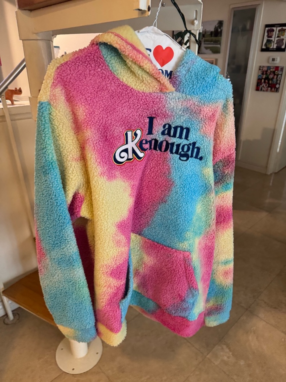 Barbie Movie “I Am Kenough” Rainbow Sherpa Hoodie